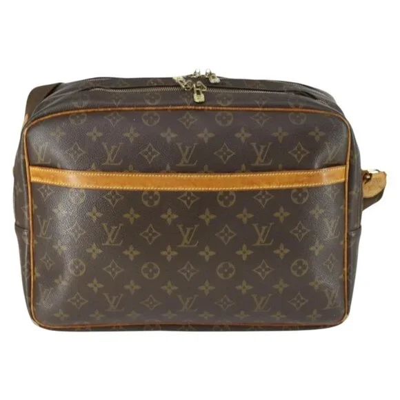 Authentic LOUIS VUITTON Monogram Reporter GM Shoulder Bag M45252 LV